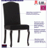 Czarne krzesło tapicerowane do salonu Fawerte