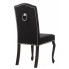 Czarne tapicerowane krzesło Fawerte
