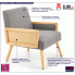 Oryginalny fotel do czytania w stylu vintage Bonar 3X