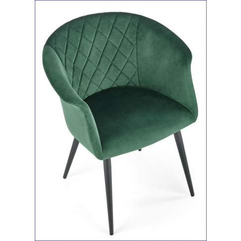 Zielone nowoczesne krzesło kubełkowe Umbro