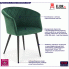 Tapicerowane welurem zielone krzesło Umbro
