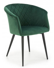 Zielone tapicerowane krzesło kubełkowe - Umbro w sklepie Edinos.pl