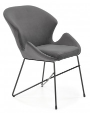 Nowoczesne szare krzesło tapicerowane - Empiro 2X w sklepie Edinos.pl