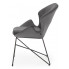 Szare modernistyczne krzesło tapicerowane w stylu loft Empiro