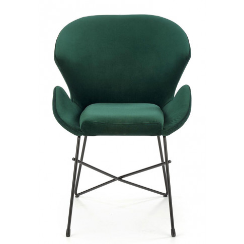 Zielone tapicerowane krzesło do salonu Empiro