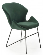 Zielone designerskie tapicerowane welurem krzesło - Empiro 2X w sklepie Edinos.pl