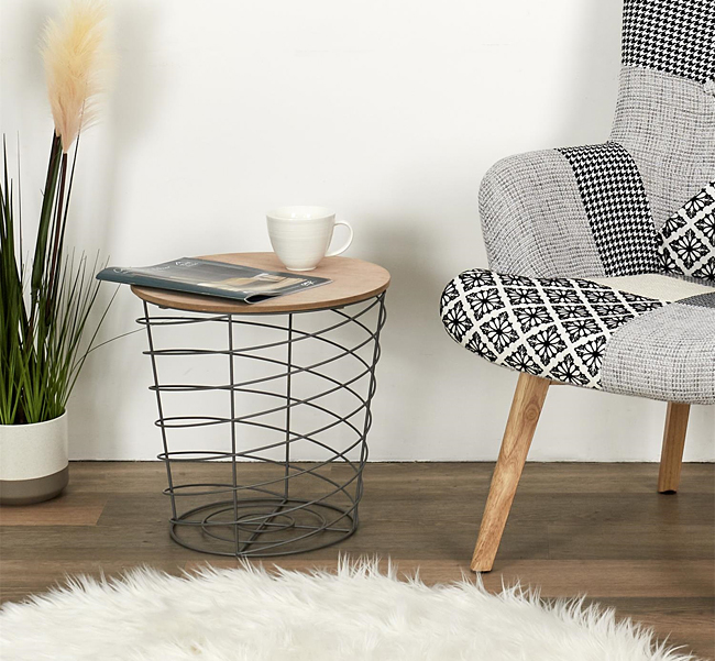 Szary stolik kawowy Cubir - do salonu