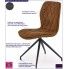 Fotografia Krzesło industrialne Gimer - brązowe z kategorii Krzesła tapicerowane