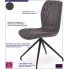 Fotografia Tapicerowane krzesło w industrialnym stylu Gimer - popielate z kategorii Krzesła metalowe