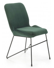 Zielone tapicerowane welurem krzesło - Empiro 3X w sklepie Edinos.pl