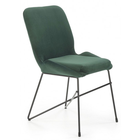 Zielone tapicerowane krzesło welurowe Empiro 3X