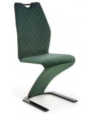Zielone pikowane nowoczesne krzesło - Riko w sklepie Edinos.pl