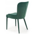 Nowoczesne zielone krzesło welurowe Elso