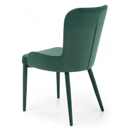 Nowoczesne zielone krzesło welurowe Elso