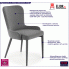 Minimalistyczne tapicerowane welurem krzesło Elso