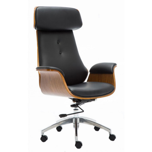 Czarny tapicerowany fotel biurowy Teslo 3X