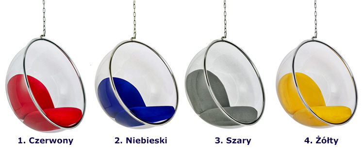 Produkt Szary wypoczynkowy fotel wiszący do salonu - Flina - zdjęcie numer 2