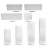 Biała minimalistyczna kolekcja szafek ściennych Nevika