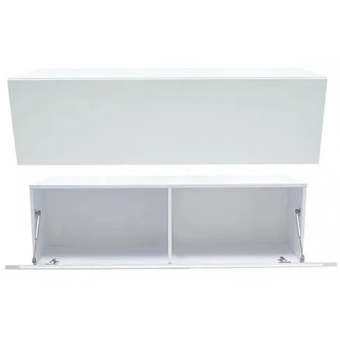 Szczegółowe zdjęcie nr 4 produktu Biała ścienna szafka RTV 140 cm - Vicky 4X