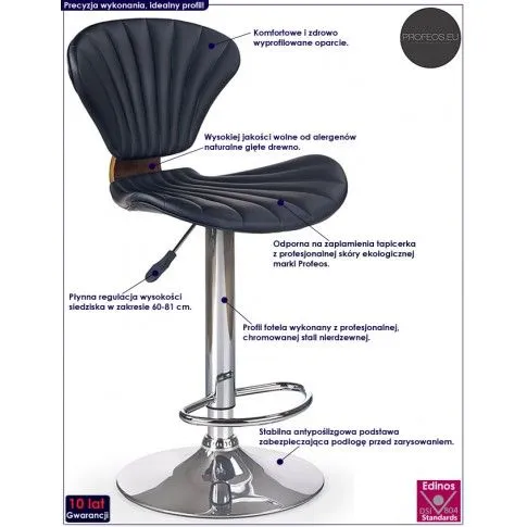 Fotografia Hoker obrotowy Getis - czarny z kategorii Hokery