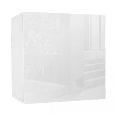 Biała minimalistyczna szafka wisząca 50 cm Nevika 5X