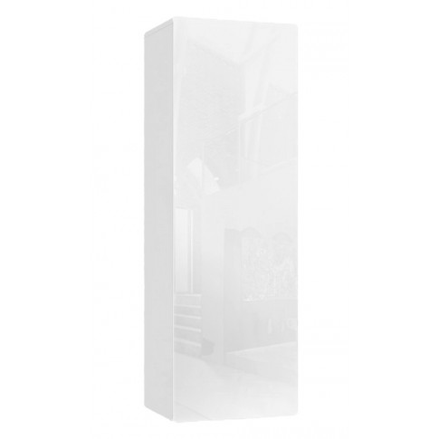 Biała minimalistyczna wisząca szafka słupek 120 cm Nevika 7X