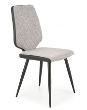 Szare nowoczesne tapicerowane krzesło - Tigro w sklepie Edinos.pl