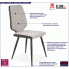 Pikowane szare krzesło do salonu Tigro