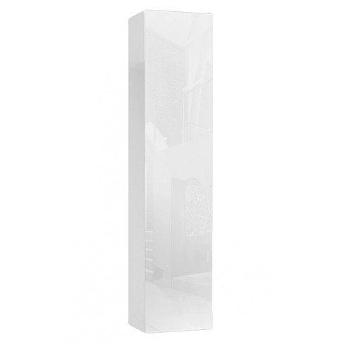 Biała minimalistyczna wisząca szafka słupek 180 cm Nevika 9X
