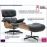 Tapicerowany fotel wypoczynkowy z podnóżkiem Loxar 2X