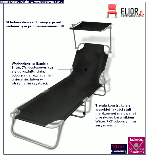 Leżak ogrodowy Tatami: cechy produktu