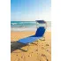 Niebieski leżak plażowy z zadaszeniem Tatami
