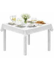 Biały kwadratowy stół ogrodowy - Atem w sklepie Edinos.pl