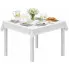 Biały kwadratowy stół ogrodowy - Atem