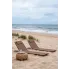 Składane brązowe leżaki plażowe Kosmi