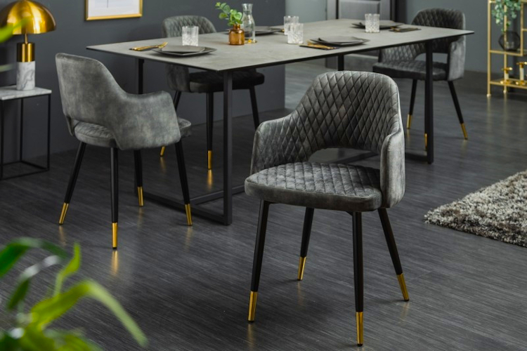 Produkt Szarozielone tapicerowane krzesło do salonu - Viviro - zdjęcie numer 2