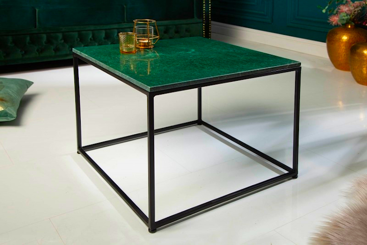 Produkt Zielony kwadratowy stolik kawowy do salonu - Malloc - zdjęcie numer 2