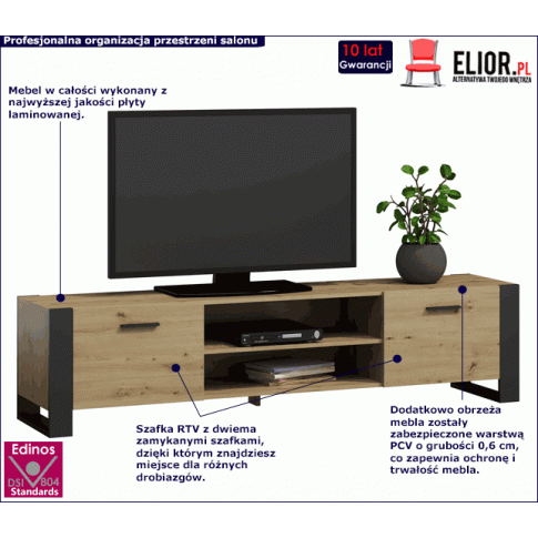 Nowoczesna szafka dąb artisan Berno