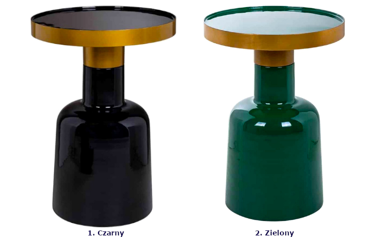 Produkt Zielony metalowy okrągły stolik kawowy na jednej nodze - Orisol 2X - zdjęcie numer 2