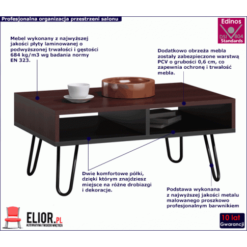 Stolik kawowy wenge Mimori