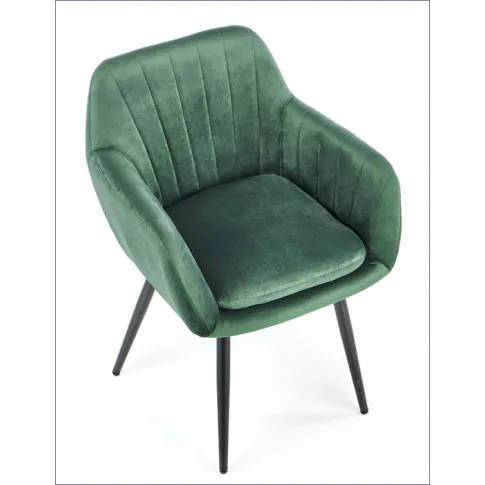 Designerskie pikowane welurem krzesło Mides