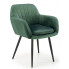 Zielone pikowane krzesło do salonu Mides