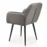 Popielate krzesło welurowe Mides