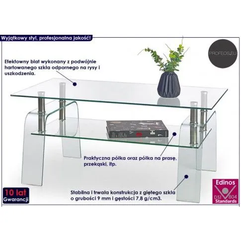 Fotografia Ława gięta Velvet - przezroczysta z kategorii Ławy i stoliki