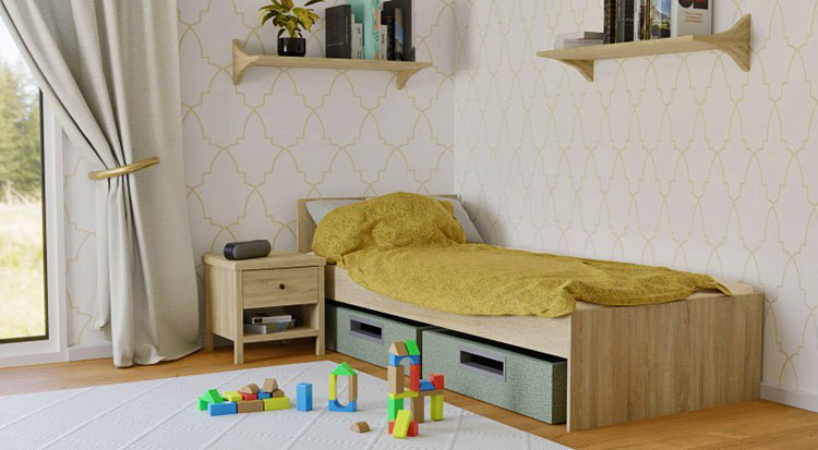 Wizualizacja łóżka Zinero