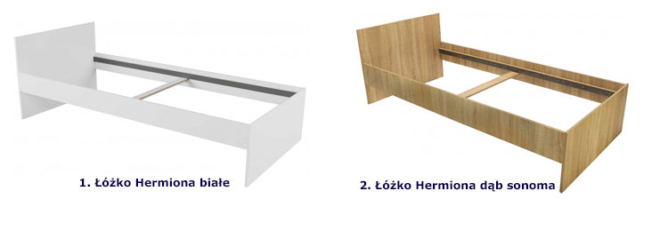 Kolory łóżka Zinero