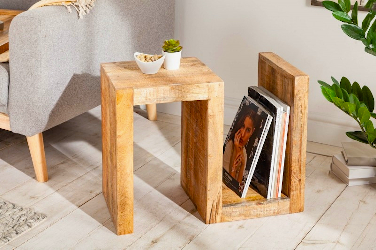Produkt Drewniany stolik kawowy do salonu - Siles 2X - zdjęcie numer 3
