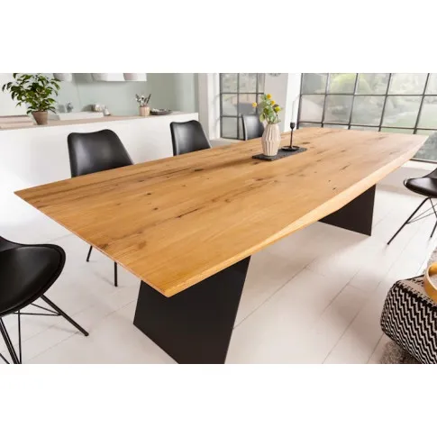 Stół do jadalni z drewnianym blatem Remes 2X
