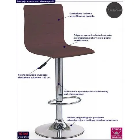 Fotografia Hoker obrotowy Rino - brązowy z kategorii Hokery