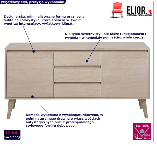 Boho komoda Sawa - na nóżkach